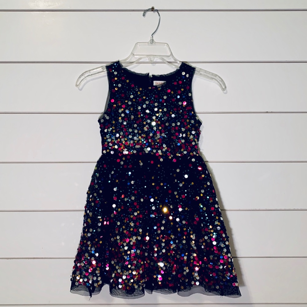 Cat & Jack Sequin Embellished Party Dress | S 6-6X